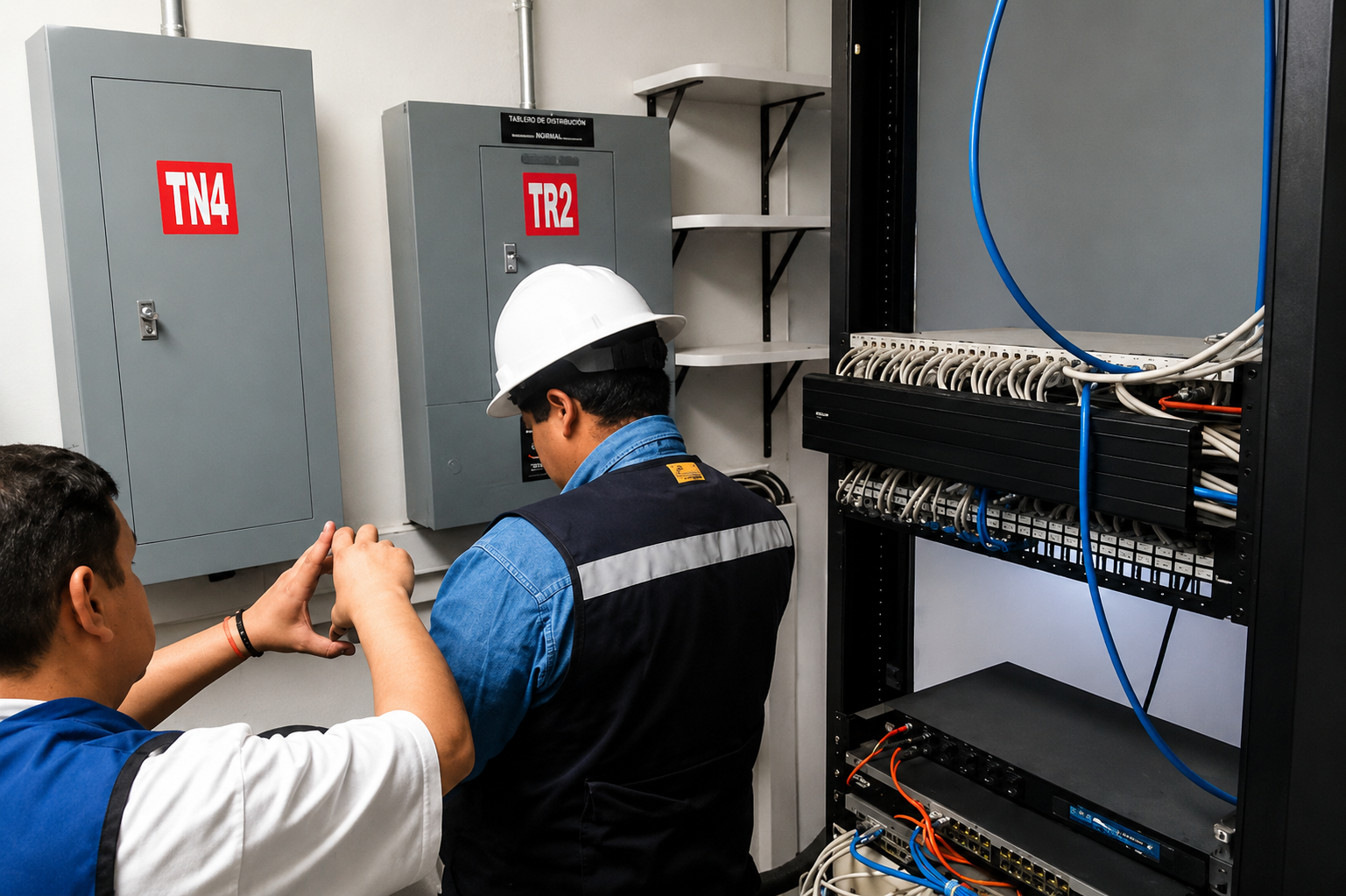 Sala de control e infraestructura eléctrica industrial